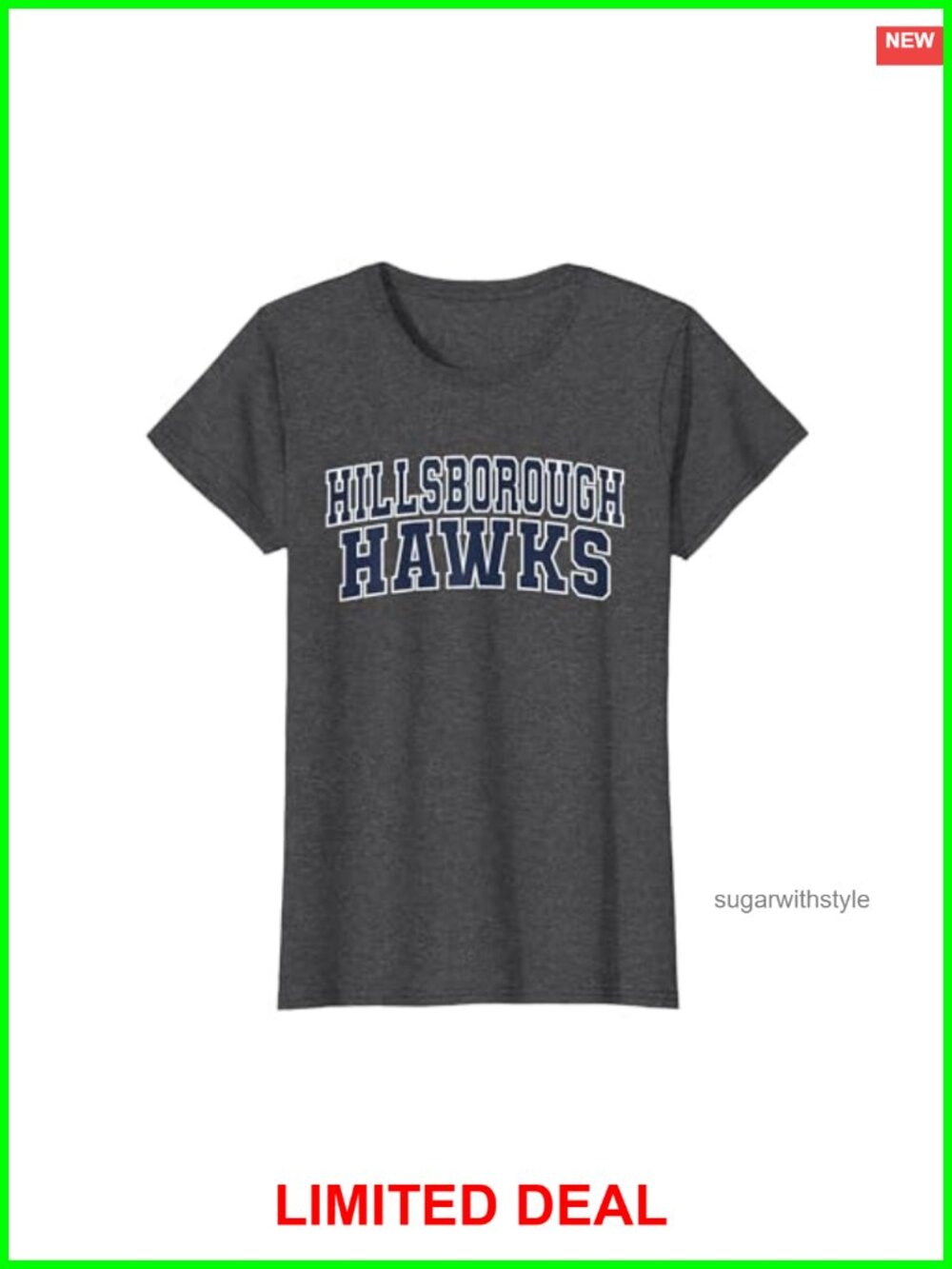 Collegiate Hawks T-Shirt Classic Fit Crew Neck Short Sleeve Game Day Tee